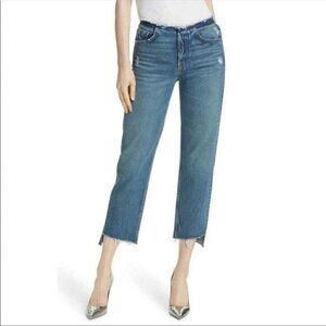Grlfrnd Shannan Raw Edge Cropped Jeans 25